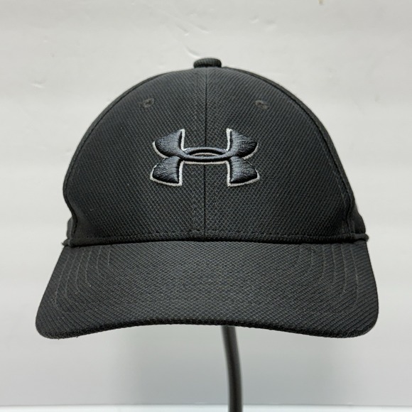 Under Armour Other - Under Armour Baseball Hat Men Youth S/M Logo Performance Polyester Black Solid